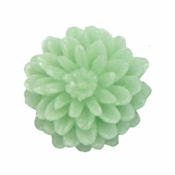 Mini resin blomst, rund, mintgrøn, Ø11mm, 2 stk.